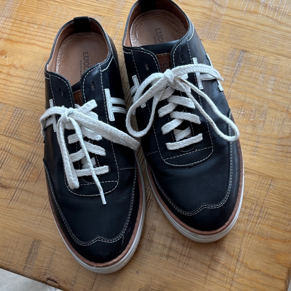 Lucchese Black and White Sneakers